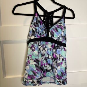 Free Country Women's Multicolor Strappy swim Top size medium